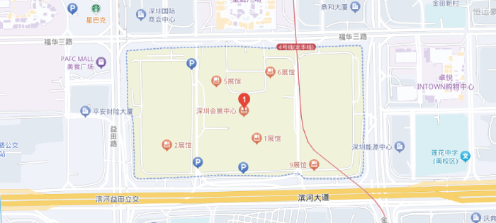 深圳福田会展中心位置图