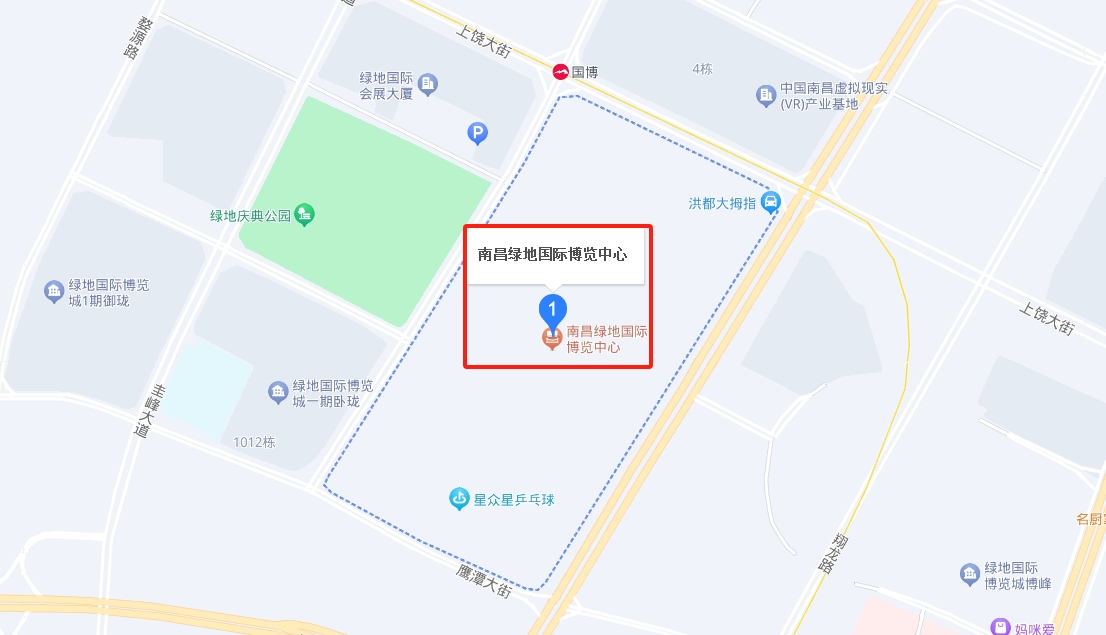 南昌绿地国际博览中心位置图