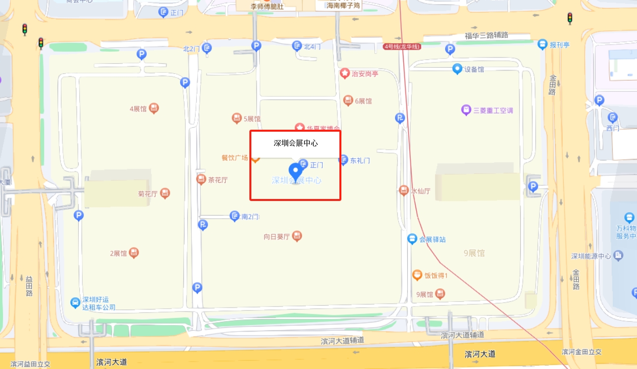 深圳福田会展中心位置图